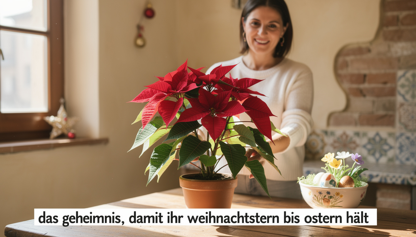 Das Geheimnis, damit Ihr Weihnachtsstern bis Ostern hält.