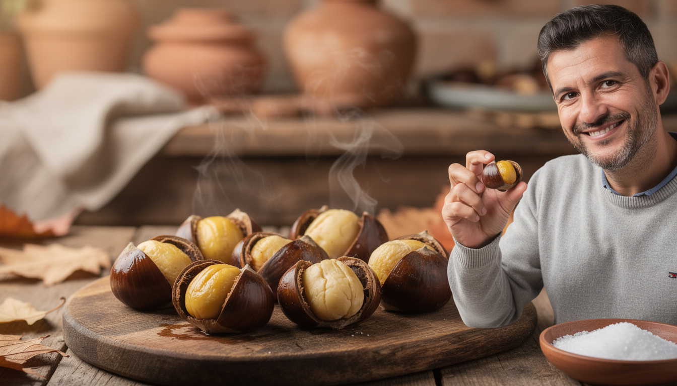 Der Trick, damit Ihre gerösteten Maronen zart und leicht zu schälen sind.