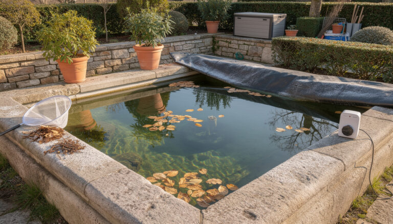 entdecken sie 4 einfache schritte, um ihren teich oder ihr becken optimal auf die kalte jahreszeit vorzubereiten und schäden durch frost zu vermeiden.