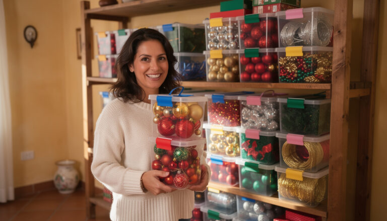 entdecken sie das geheimnis für einfaches und platzsparendes aufräumen ihrer weihnachtsdeko – tipps und tricks für eine stressfreie und ordentliche aufbewahrung.