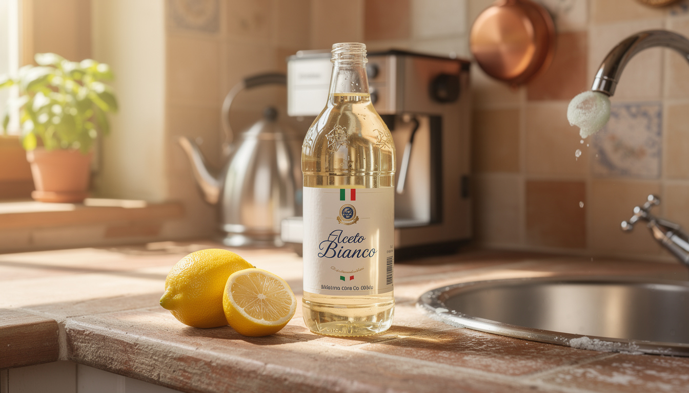 Der Gegenstand aus der Küche, der als starker Entkalker dient.