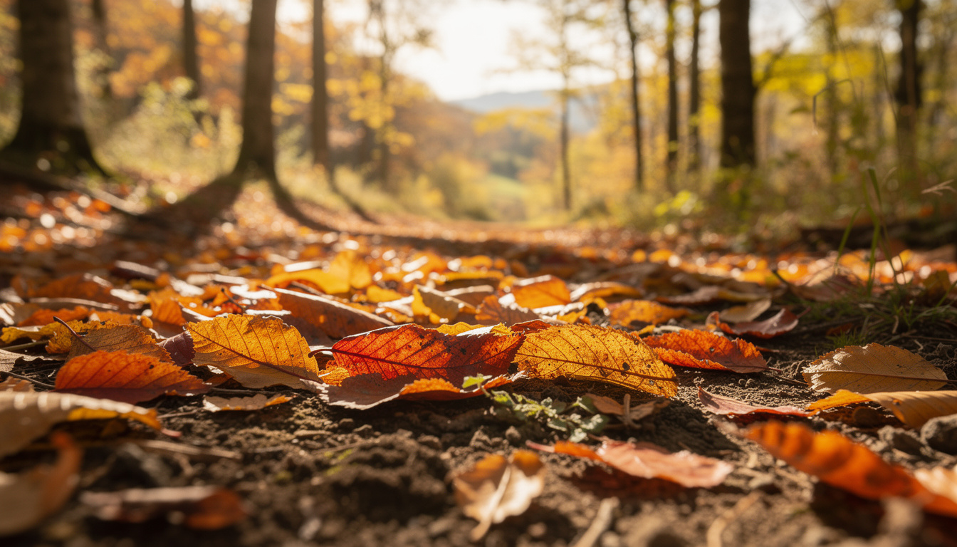 Der beste Zeitpunkt, um Herbstlaub zu sammeln, ohne den Boden zu beschädigen.