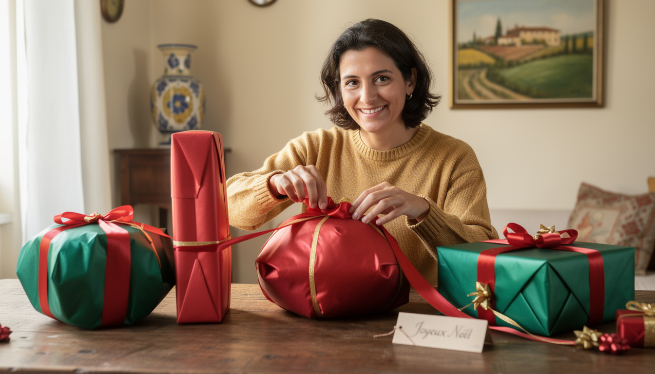 Entdecken Sie die Technik, um Geschenke mit seltsamen Formen zu verpacken.