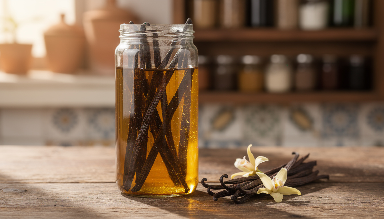 So stellen Sie Ihren eigenen Vanilleextrakt für Desserts her.