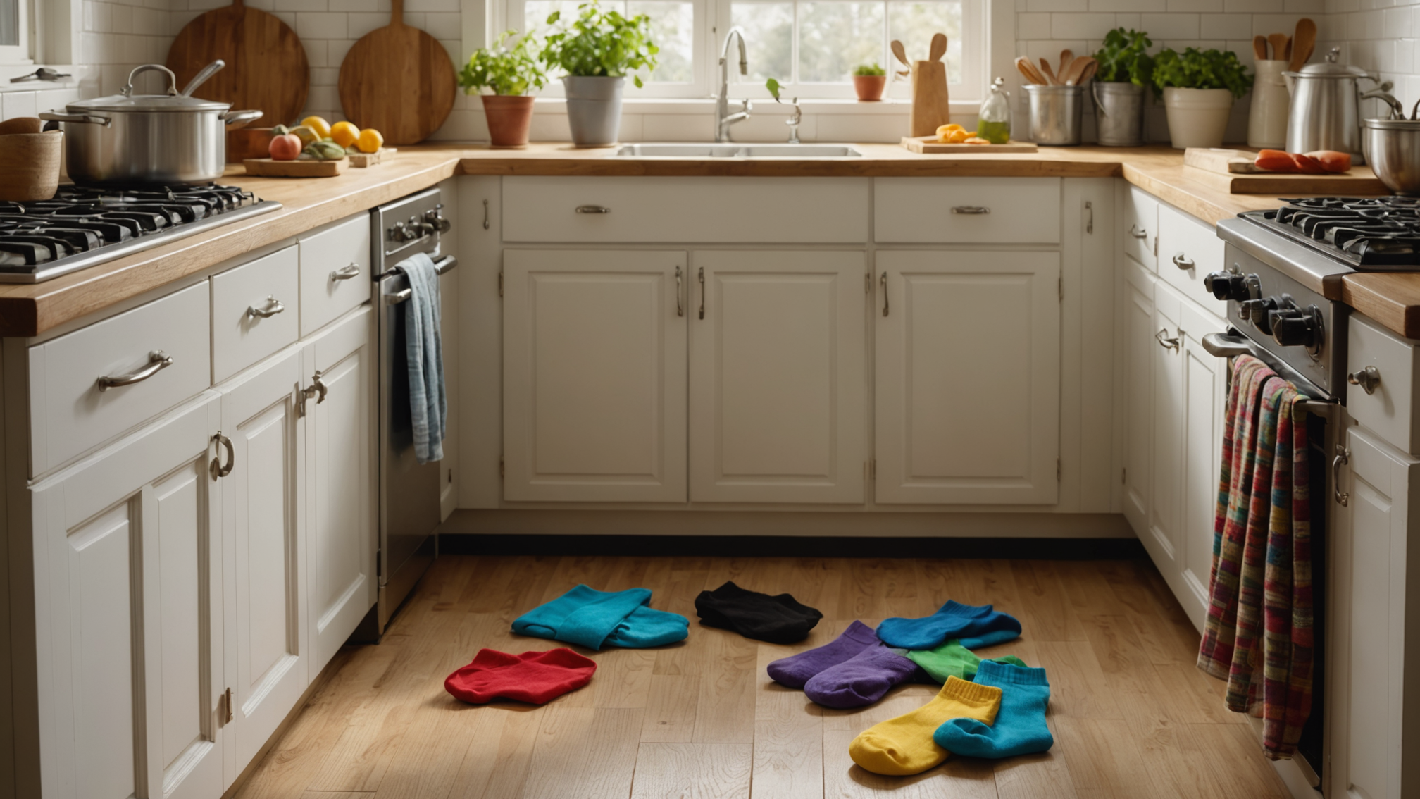 So verwandeln Sie alte Socken in ein saugfähiges Wischtuch.