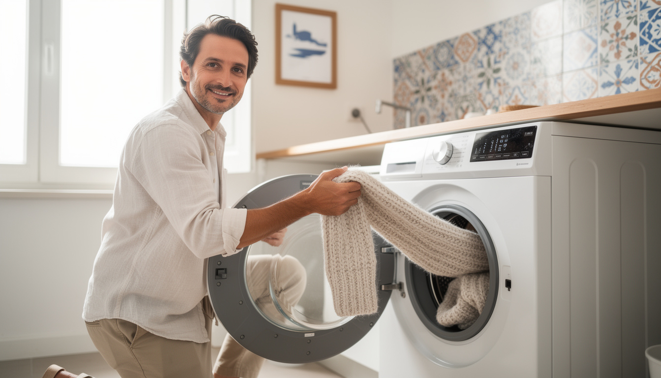 Wenn Sie einen Wollpullover haben, ist dies die einzige Art, ihn in der Maschine zu waschen.