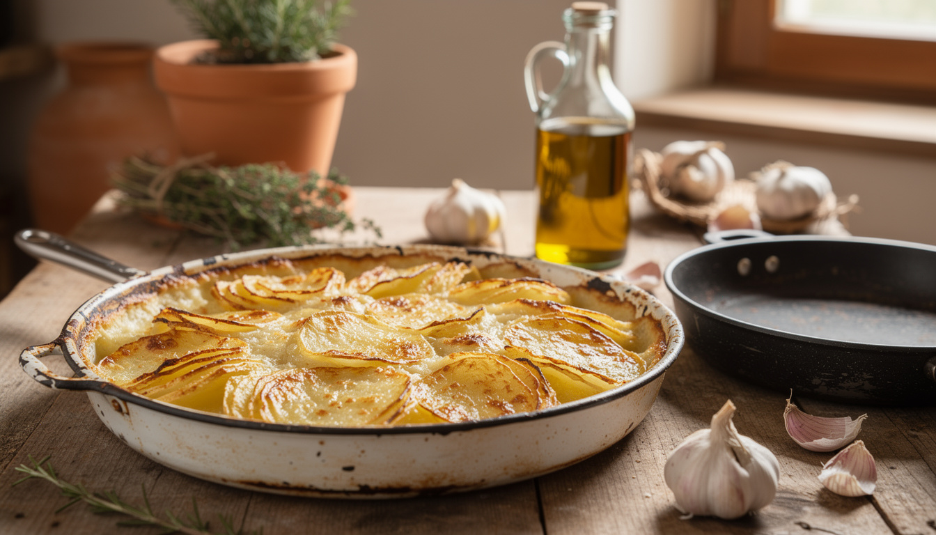 Der Trick, um Ihren Gratins ohne Ofen eine schöne goldene Farbe zu verleihen.