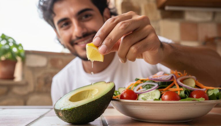 entdecken sie die einfache methode, um zu verhindern, dass ihre avocado in salaten braun wird – eine kleine geste für frische und leckere gerichte.