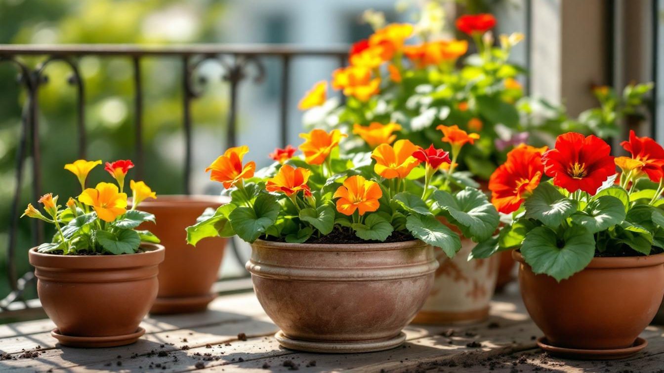 Weder Balkon noch Beet, so säen Sie Kapuzinerkresse perfekt in Töpfe