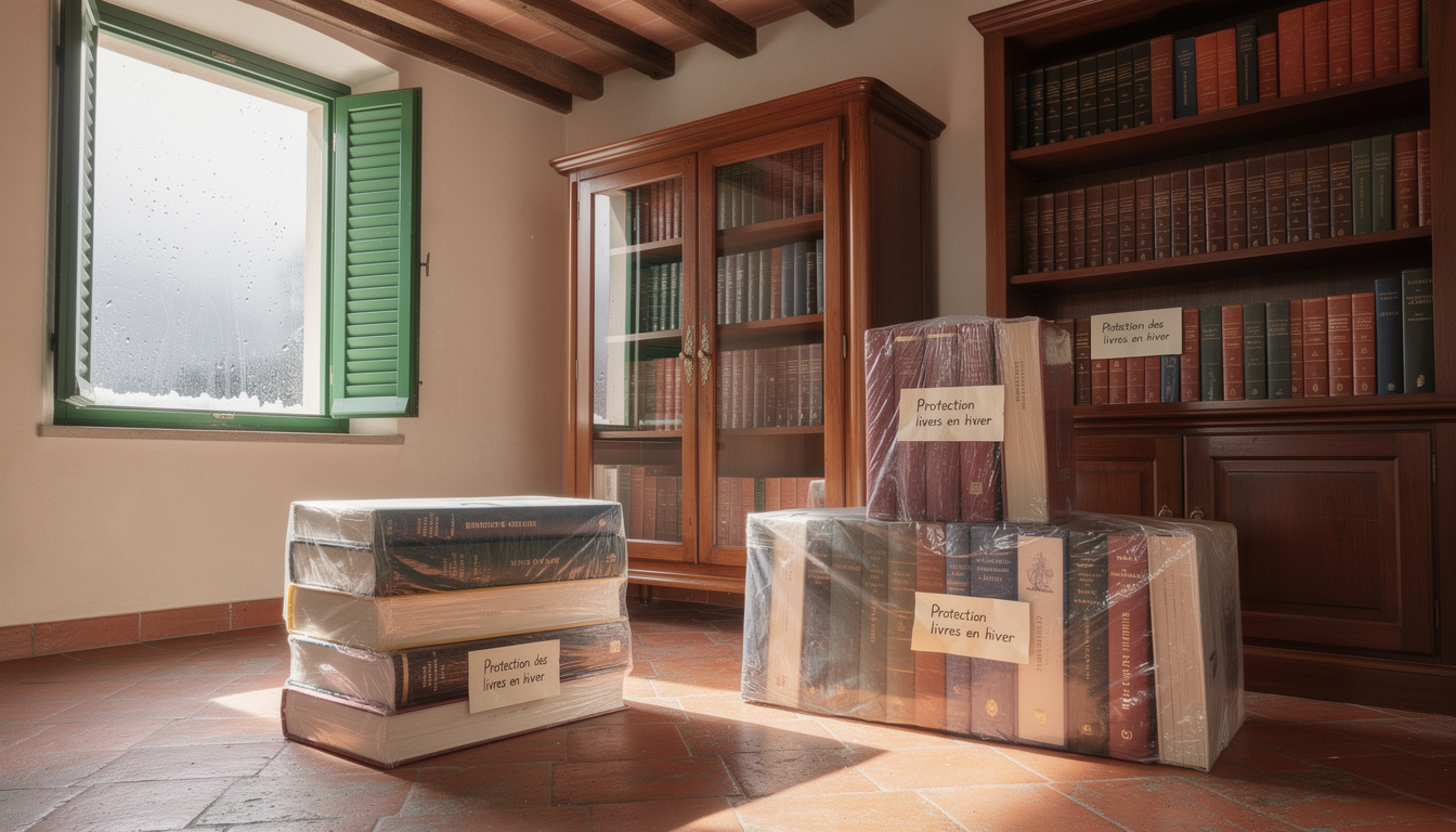 Wenn Sie Bücher haben, so schützen Sie sie vor Winterfeuchtigkeit.